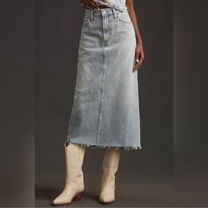 NWT | AGOLDE Della Denim Midi
Skirt, Size 31